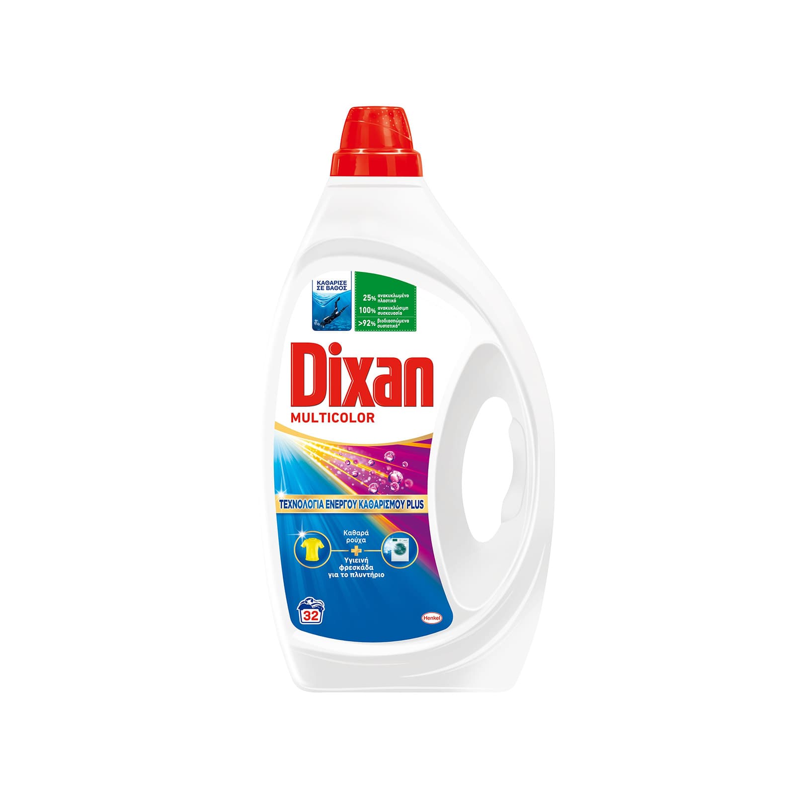 Dixan Gel υγρό απορρυπαντικό πλυντηρίου ρούχων multicolor 1. 44 lt 32μεζ εικόνα 1