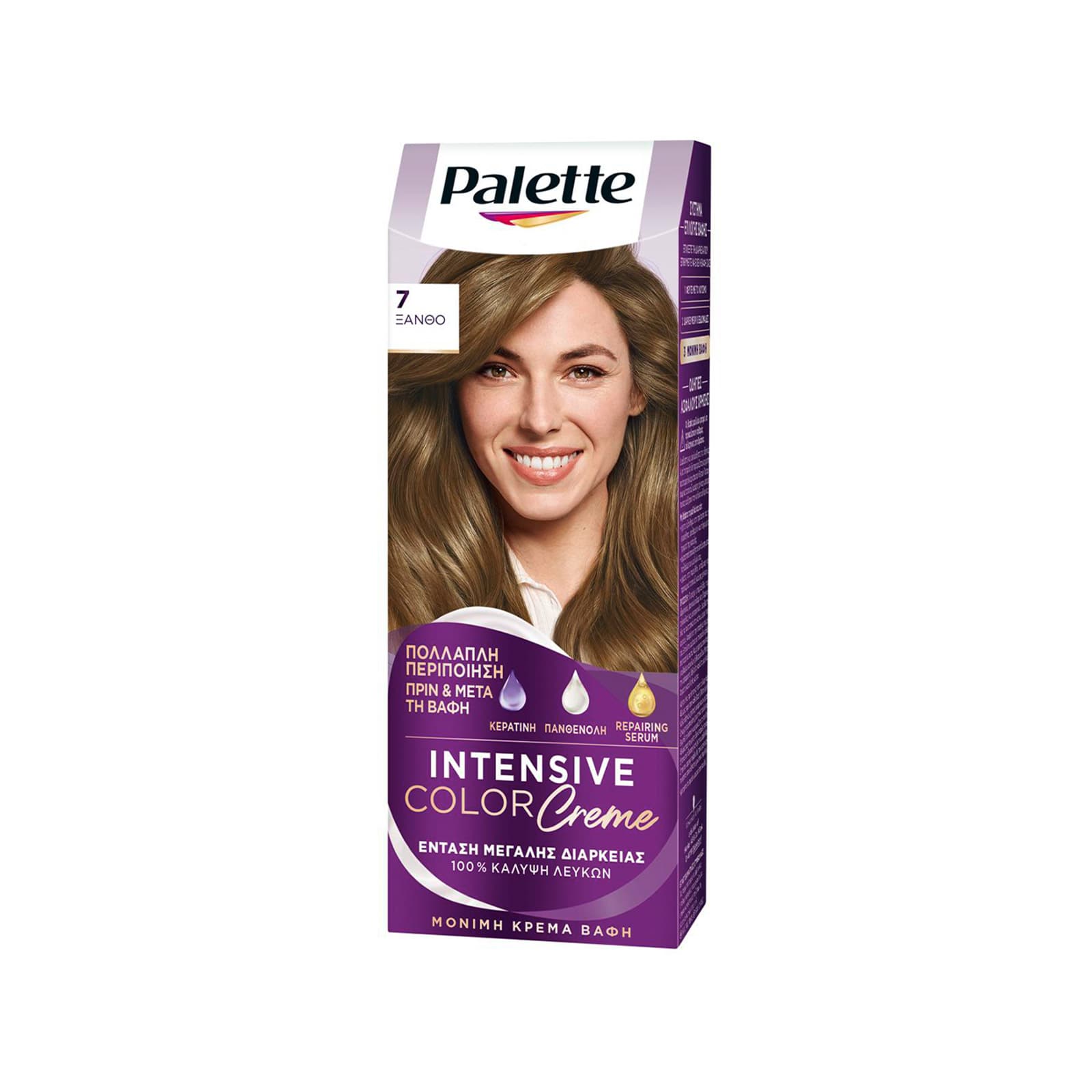 Palette Intensive color creme βαφή μαλλιών ξανθό Nο. 7 110ml εικόνα 1