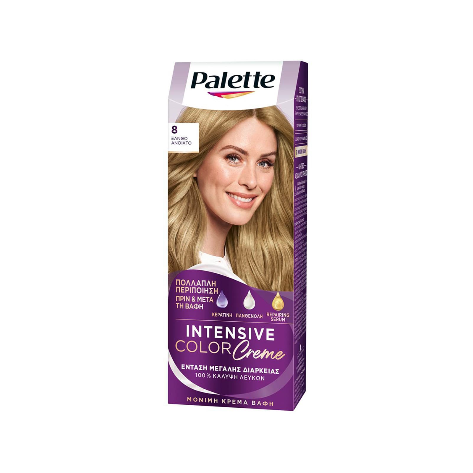 Palette Intensive Color Creme βαφή μαλλιών ξανθό Nο. 8 110ml εικόνα 1