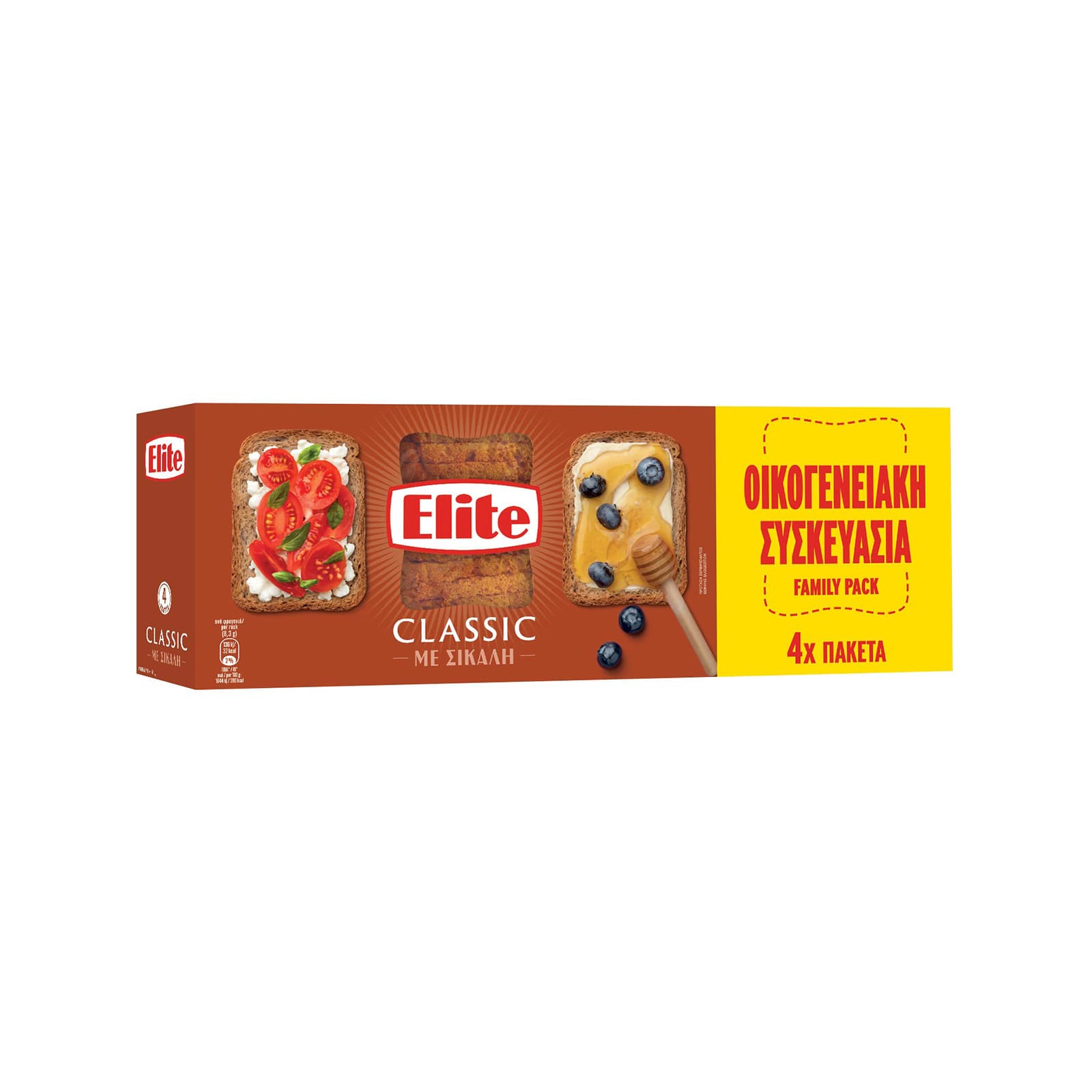 Elite Classic φρυγανιές με σίκαλη 4x90g εικόνα 1