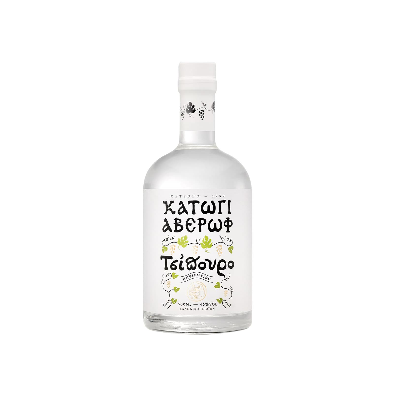 Κατώγι Αβέρωφ τσίπουρο χωρίς γλυκάνισο 500ml εικόνα 1