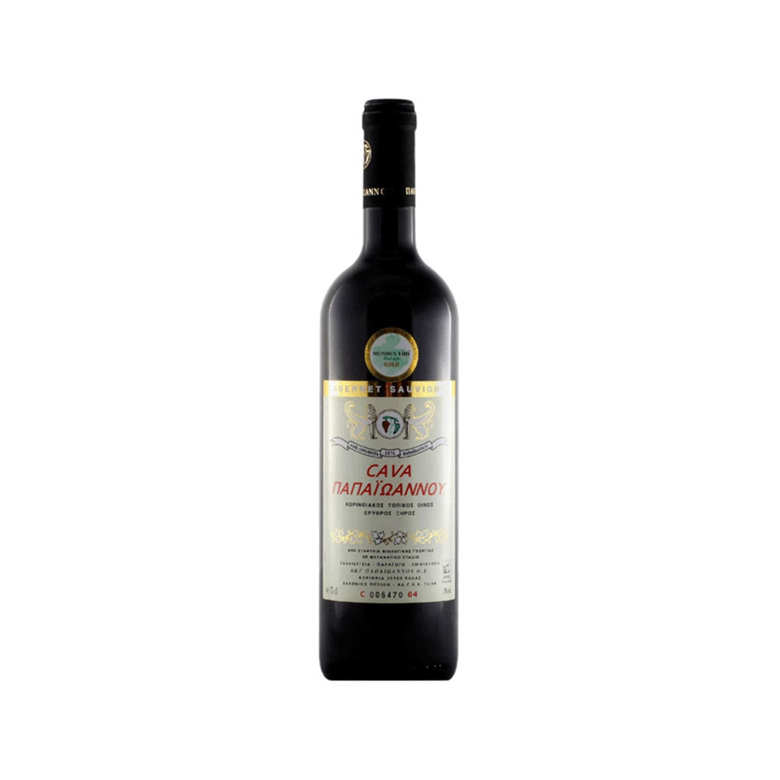 Κτήμα Παπαϊωάννου Cava οίνος ξηρός ερυθρός Cabernet Sauvignon 750ml εικόνα 1