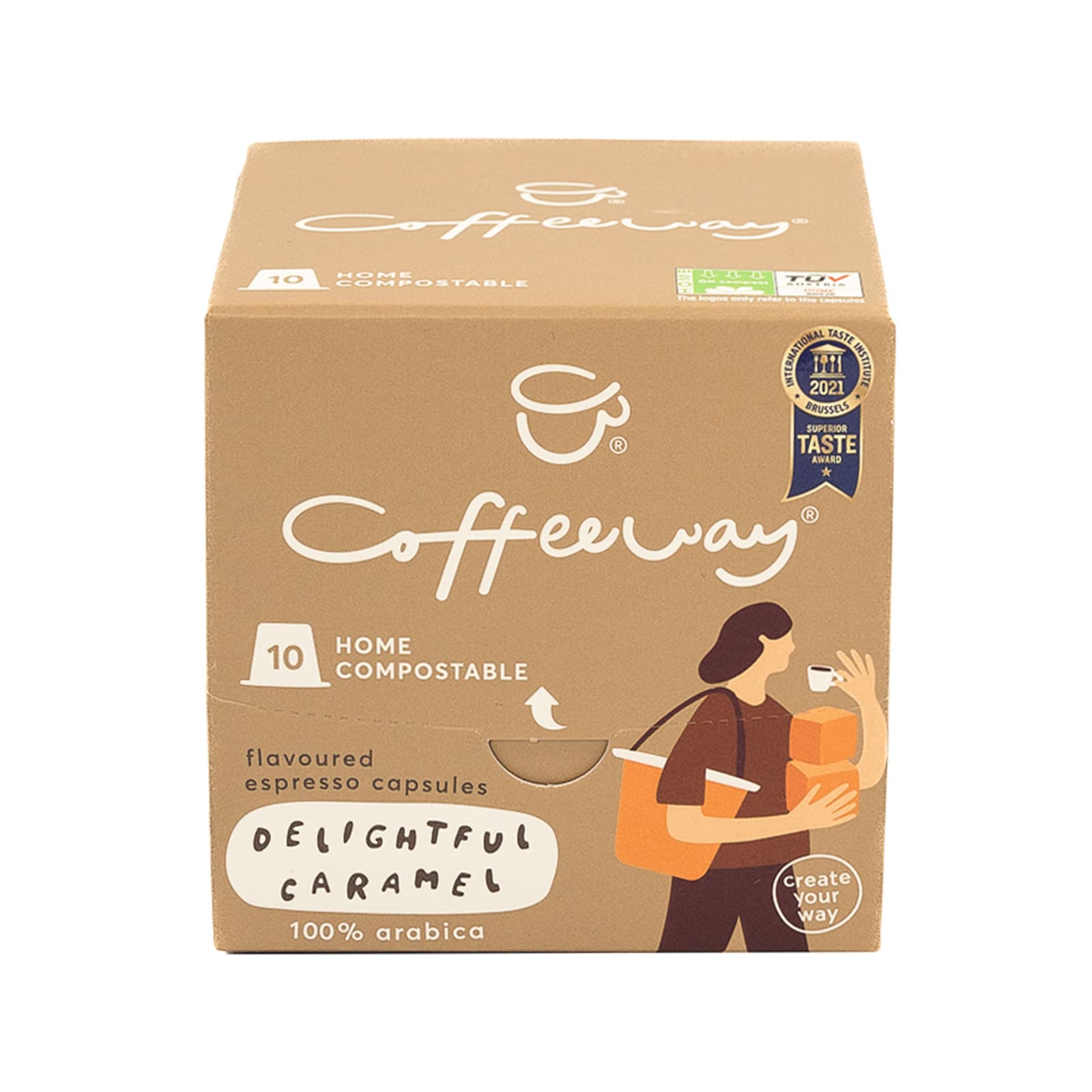 Coffeeway Caramel καφές espresso σε κάψουλες delightful caramel 10 μερίδες 50g εικόνα 1