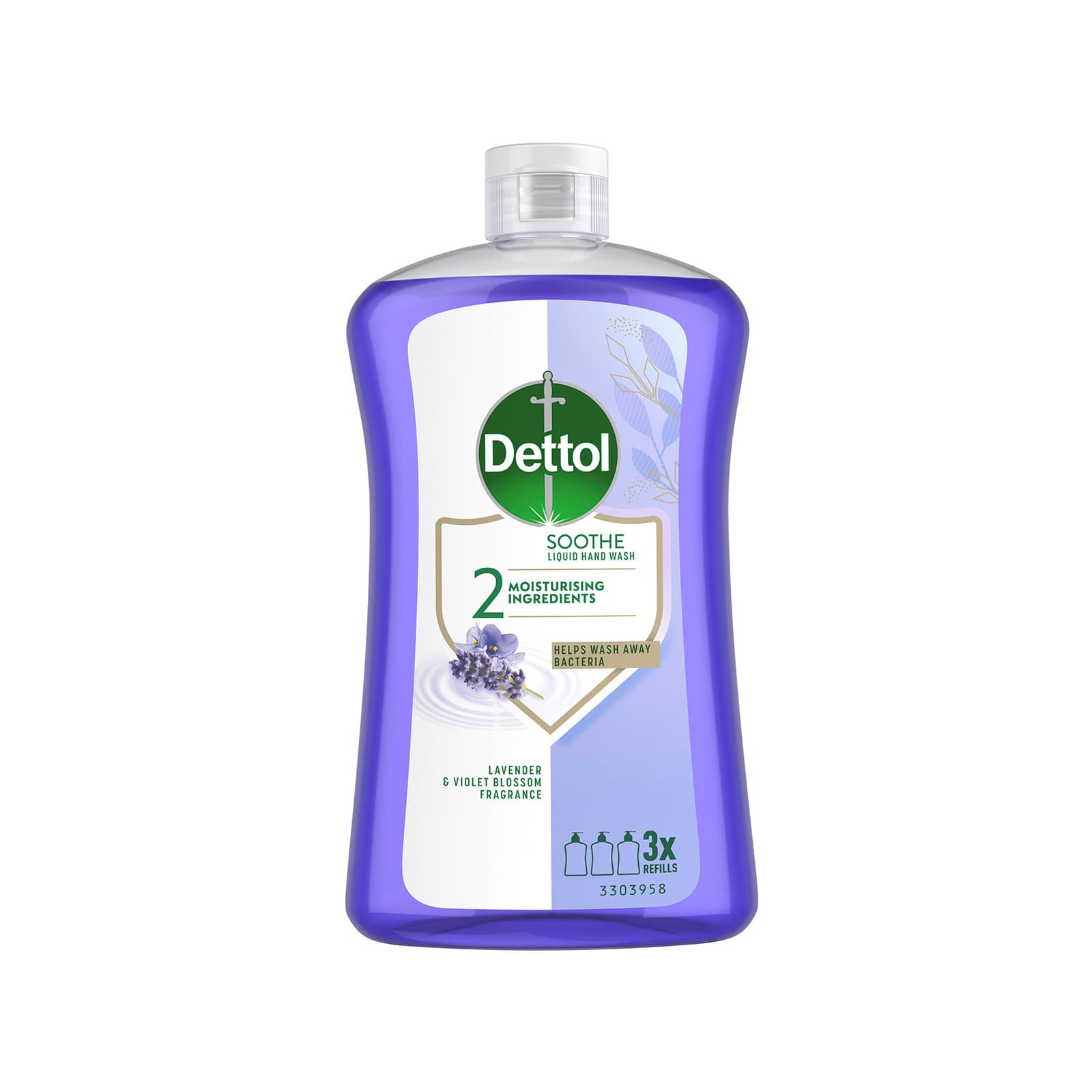 Dettol υγρό κρεμοσάπουνο ανταλλακτικό lavender & violet 750ml εικόνα 1