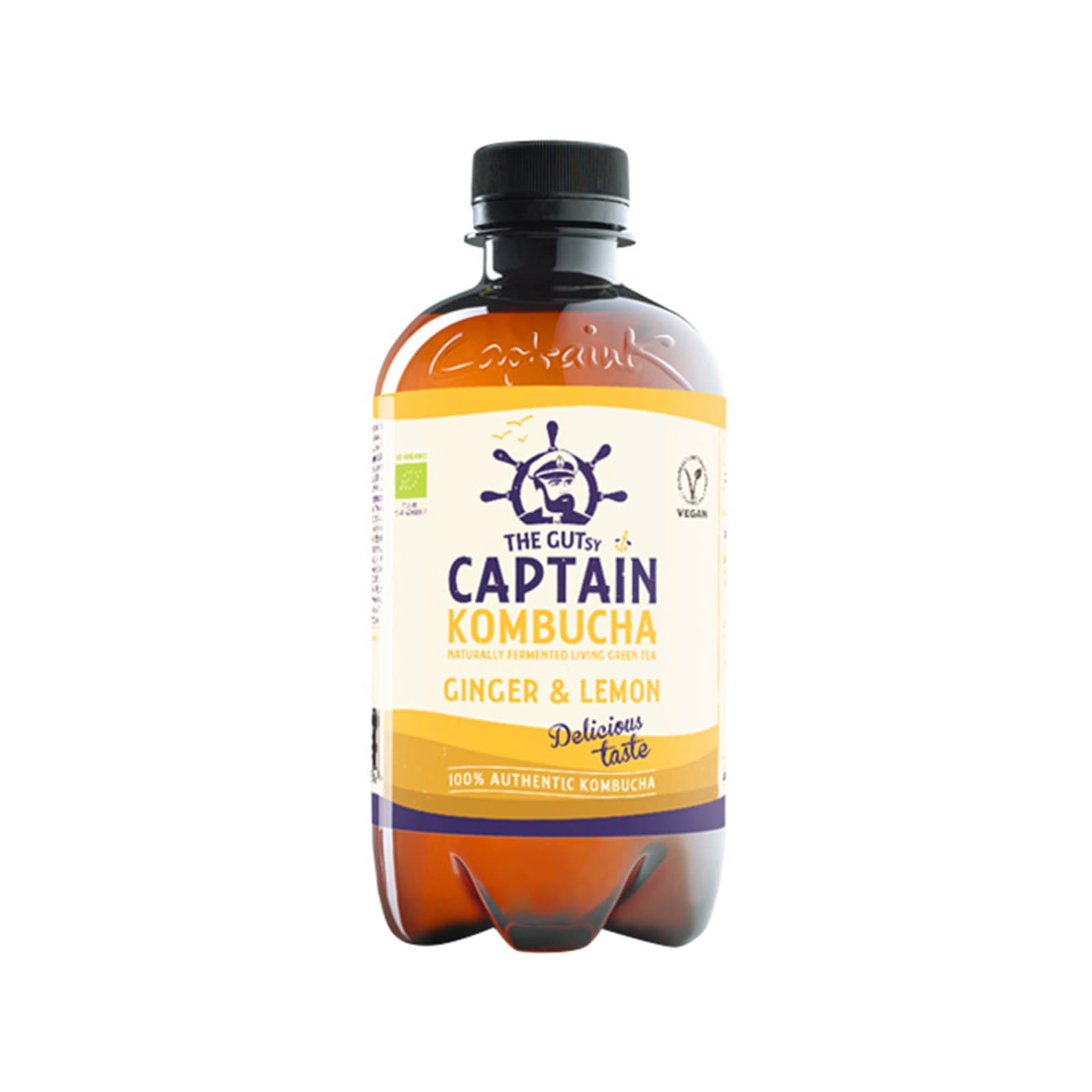 Captain Kombucha ρόφημα τσαγιού ginger lemon 400ml εικόνα 1