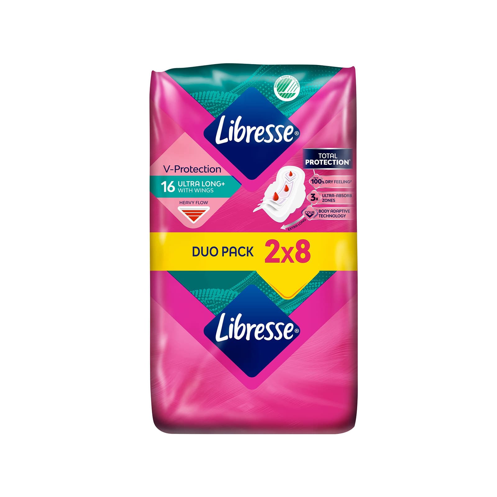 Libresse V- protection σερβιέτες ultra long με φτερά 2x8τεμ εικόνα 1