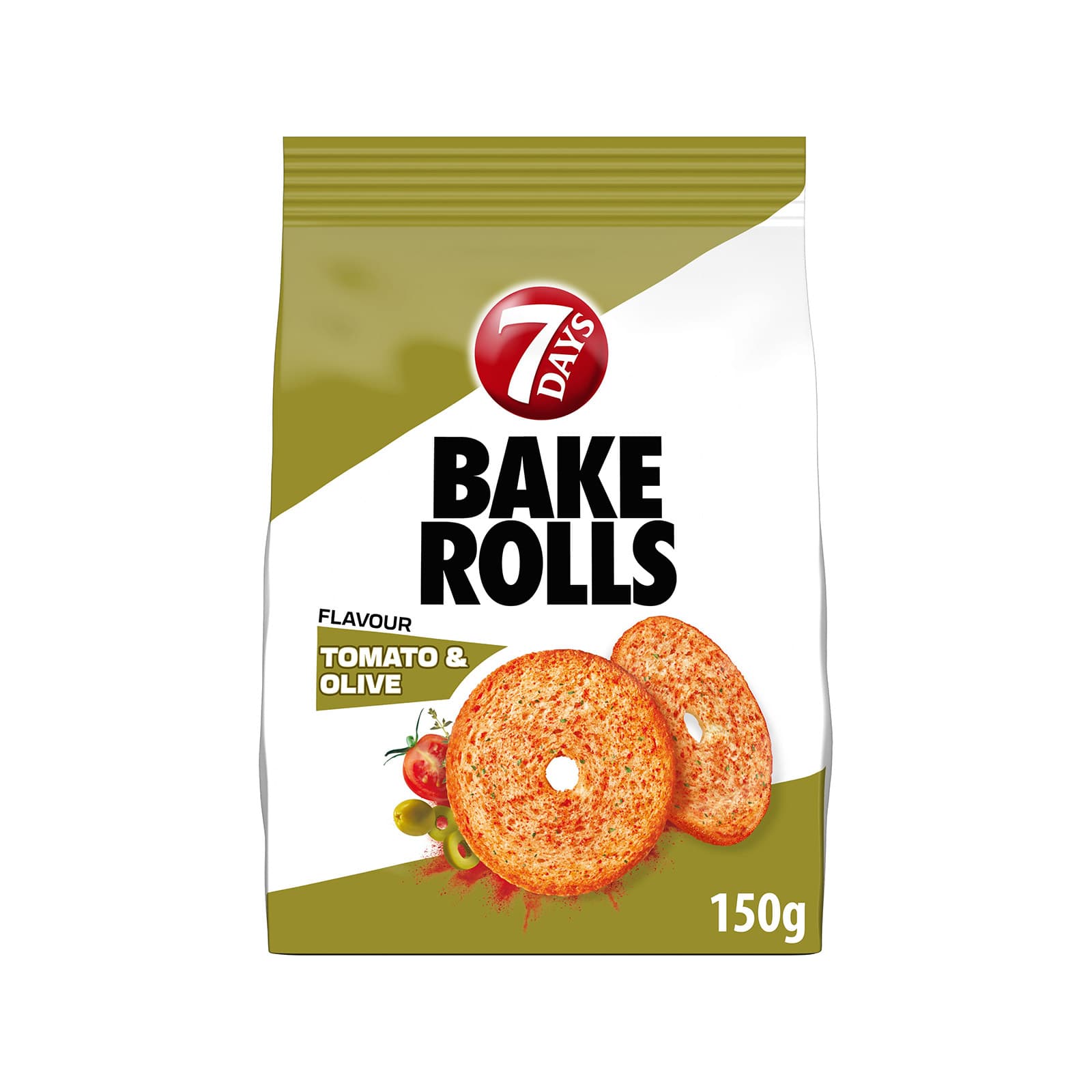 7days Bake rolls αρτοσκεύασμα tomato olive & oregano 150g εικόνα 1