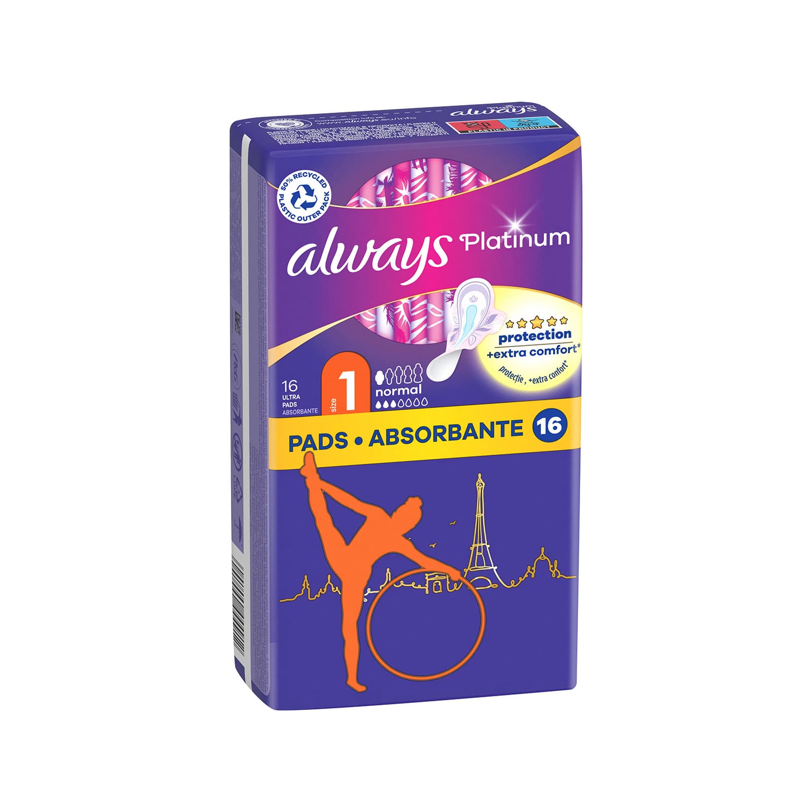Always Platinum Nο. 1 σερβιέτες ultra normal plus με φτερά 16τεμ εικόνα 1