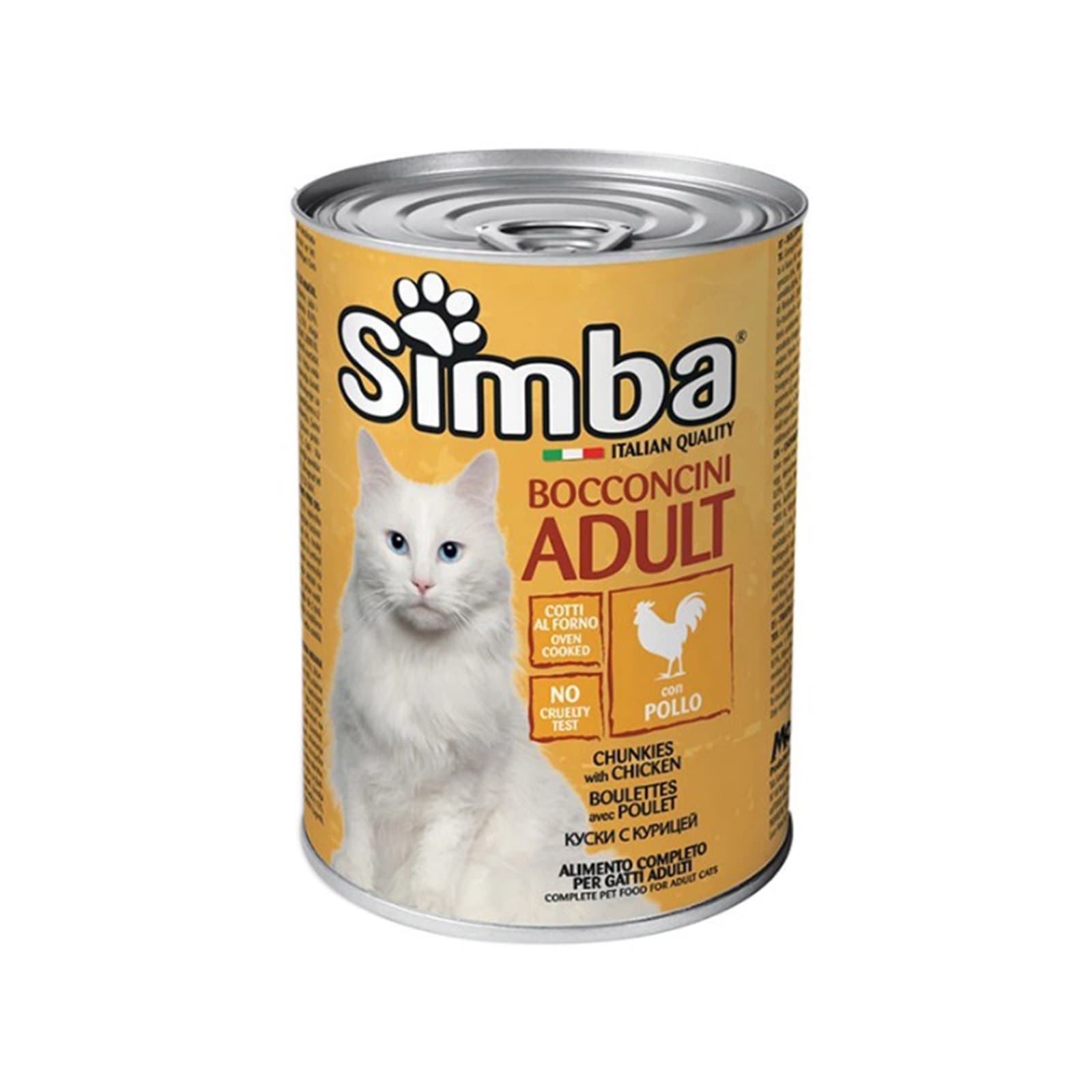 Simba τροφή γάτας μπουκιές με κοτόπουλο 415g εικόνα 1