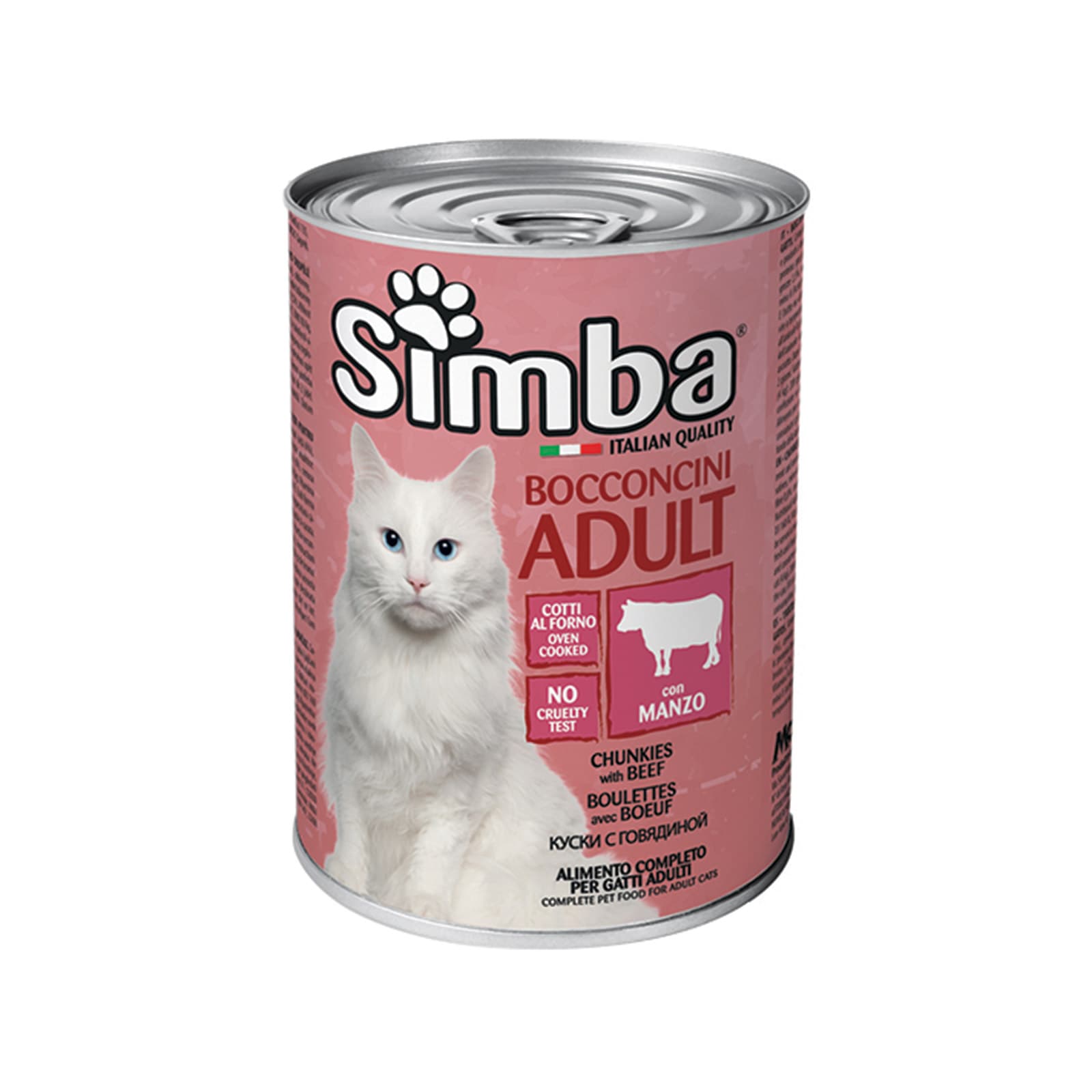 Simba τροφή γάτας μπουκιές σε σάλτσα με μοσχάρι adult 415g εικόνα 1
