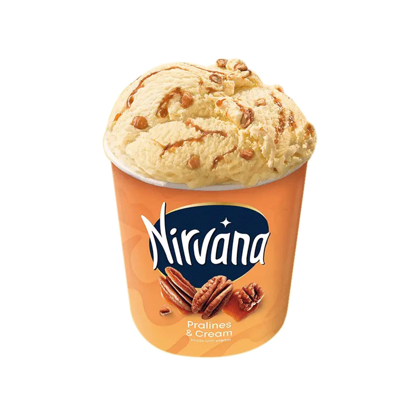 Nirvana παγωτό οικογενειακό pralines & cream 549g εικόνα 1