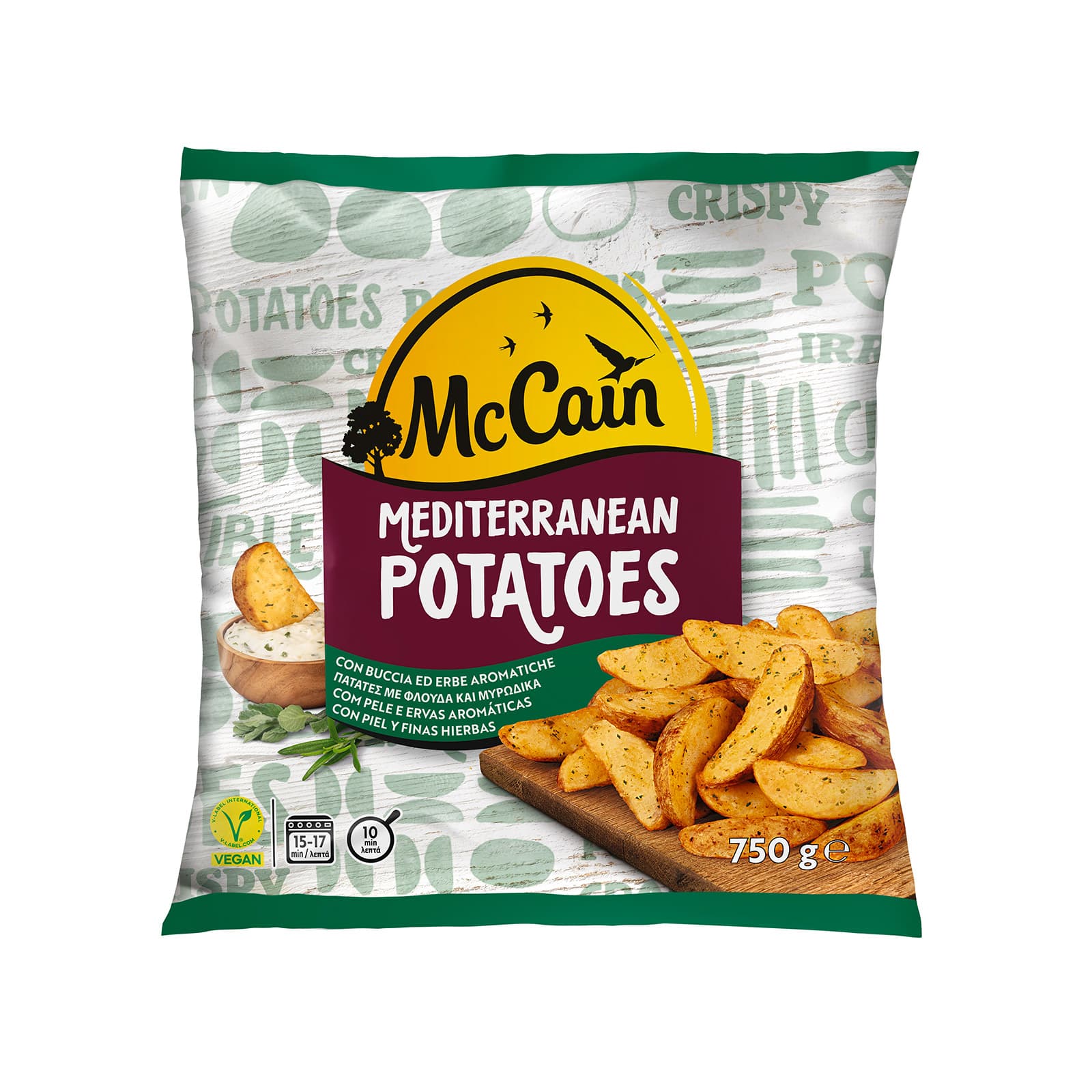 McCain Mediterranean πατάτες κατεψυγμένες με φλούδα & μυρωδικά 750g εικόνα 1