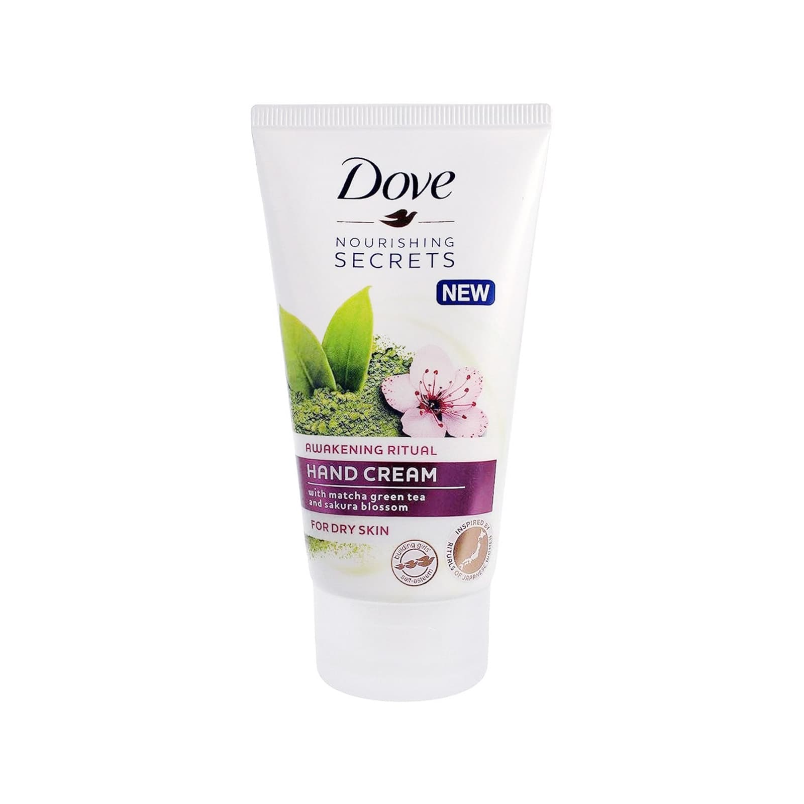 Dove Nourishing Secrets κρέμα χεριών matcha green tea & sakura blossom για ξηρή επιδερμίδα εικόνα 1