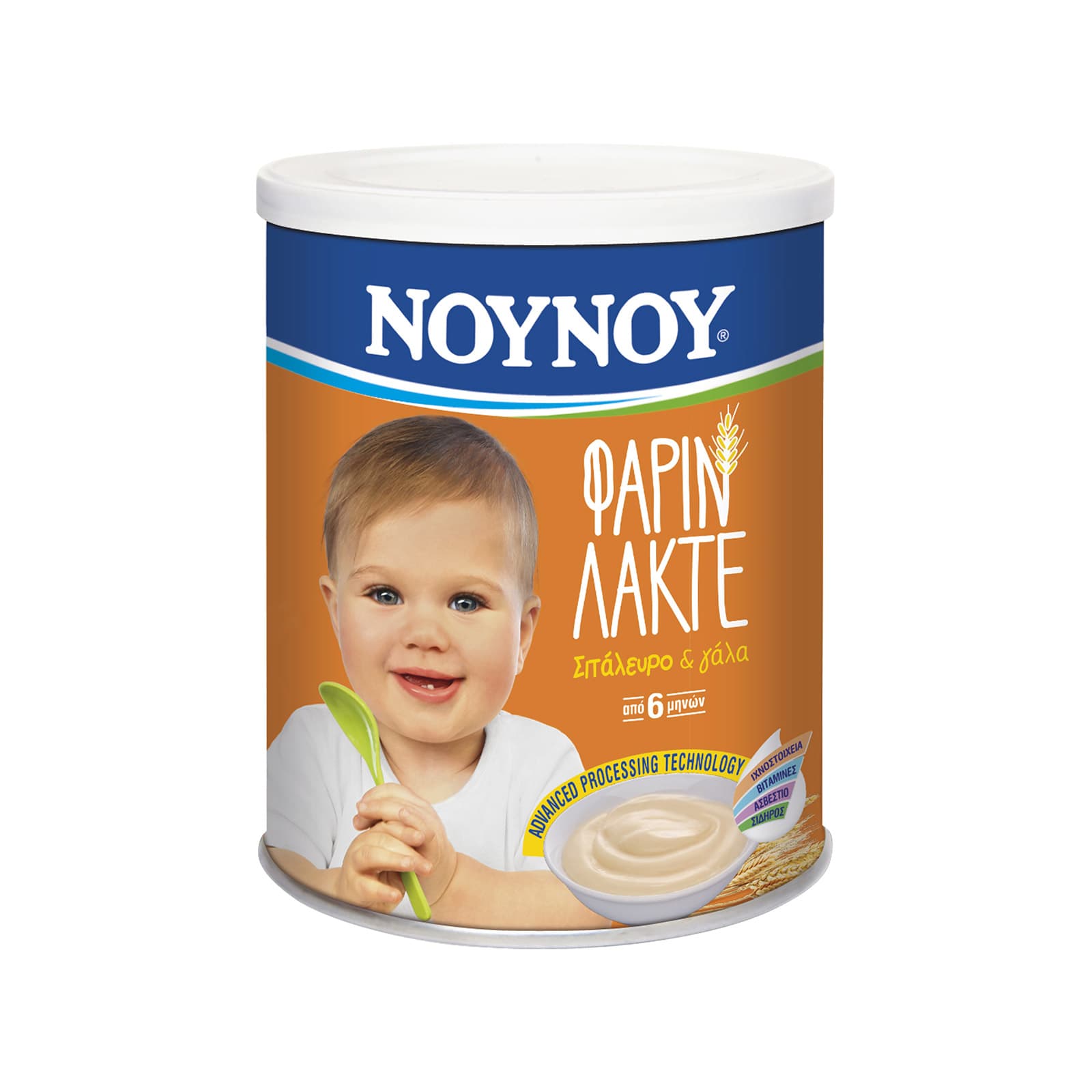 ΝΟΥΝΟΥ Baby φαρίν λακτέ σε σκόνη σιτάλευρο και γάλα 6+ μηνών 300g εικόνα 1