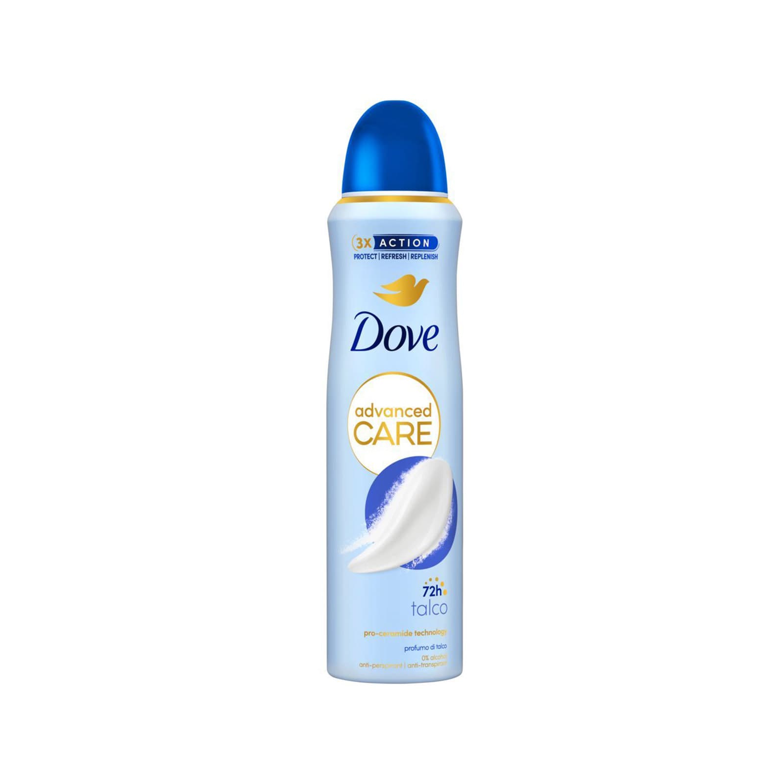 Dove Advanced care αποσμητικό σώματος γυναικείο talco 150ml εικόνα 1