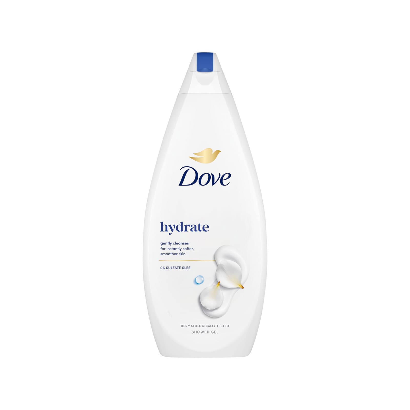 Dove Hydrate αφρόλουτρο 0% θειικά άλατα 720ml εικόνα 1