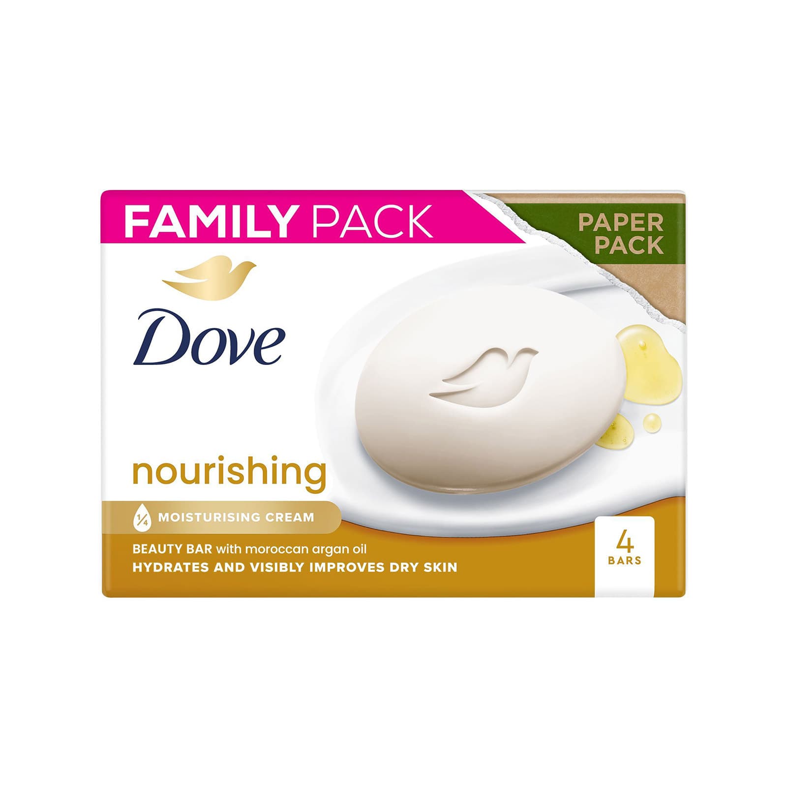 Dove σαπούνι argan oil 4x90g εικόνα 1